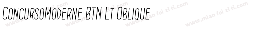 ConcursoModerne BTN Lt Oblique字体转换